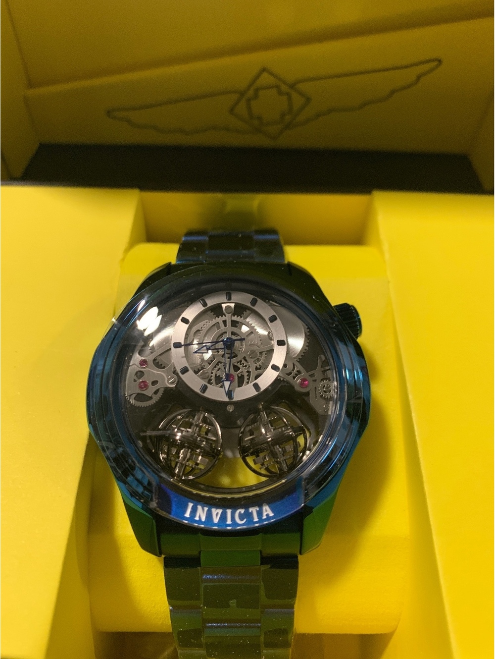 Invicta specialty men 46mm steel blue black dial